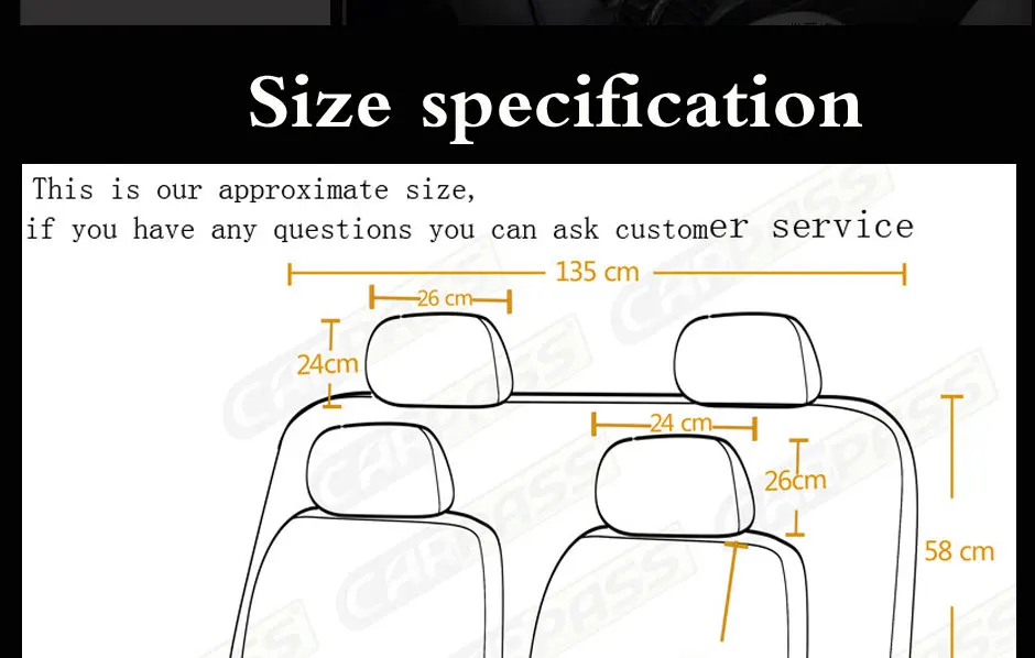 Car-pass автомобилей Универсальный семь Цвет сиденья автомобиля-Стайлинг чехлы подходят внутренние аксессуары, сиденье украшения