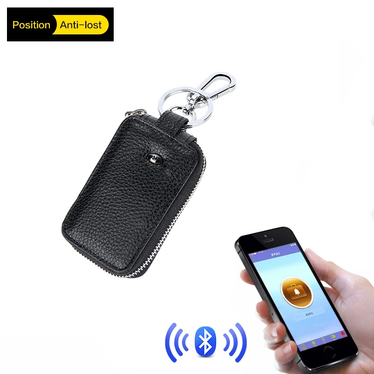

Men Genuine Leather Anti Lost key Wallet Intelligent Bluetooth High Quality Card Holders Card Case GPS Smart Wallet Purse Male