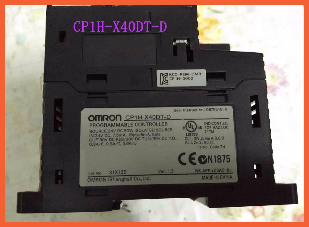 Used Original CP1H-X40DT-D CP1H PLC Controller CPU for Omron Sysmac 40 I/O Transistor 24V Encoder Pulse Counter Used Original CP1H-X40DT-D CP1H PLC Controller CPU for Omron Sysmac 40 I/O Transistor 24V Encoder Pulse Counter