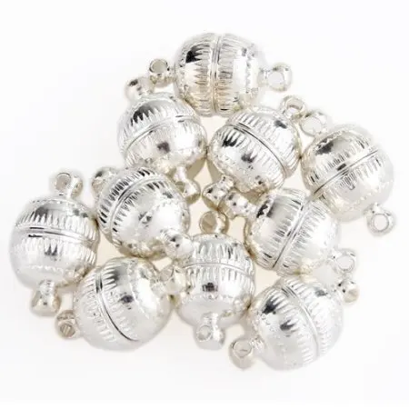 

10mm Spherical Silver Magnetic Buckle 10pcs/bag DIY Fashion Jewelry Clasp