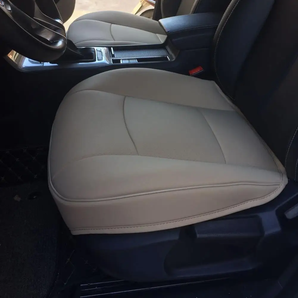 

New Car 3D Front Seat Cushion No Backrest Single Seat Cushion All Surrounded By Perforated Breathable Four Seasons Beige Cushion