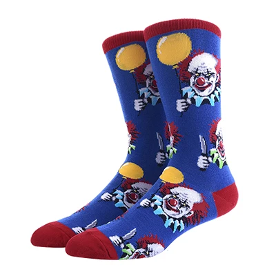 Модные мужские носки из чесаного хлопка в стиле хип-хоп, трендовые носки Harajuku Marvel, клоун, курица, скейтборд, Веселые носки - Цвет: 3