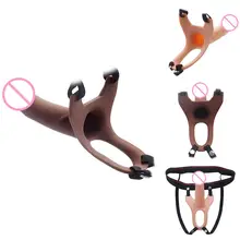 Male Soft Silicone Wearable Dildo Penis Sleeve Extender Elastic Adult Sex Toy L: 17cm/6.69″, S: 14.5cm/5.71″ (Approx.)