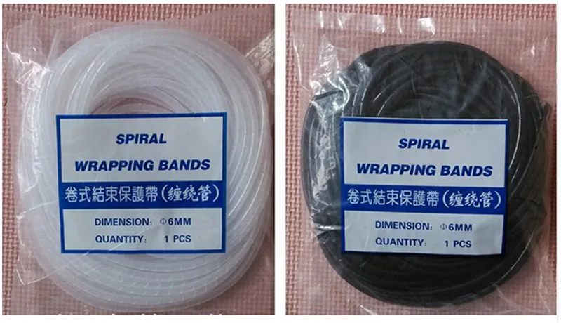 Dia 6-20mm PE Plastic White/Black Winding Pipe Bundle Line Hose Wire Protection Finishing Collection Line Protector Cable Sleeve