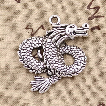 

2pcs Charms China Loong Dragon 46x40mm Antique Tibetan Bronze Pendant Findings Accessories DIY Vintage Choker Jewelry