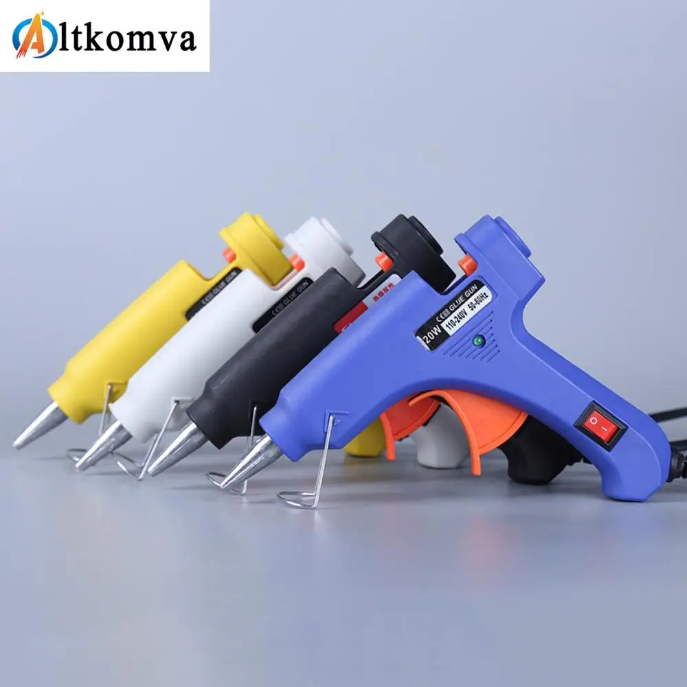 

Altkomva 20W 110V-240V Hot Melt Glue Gun Industrial DIY Mini Guns Thermo Electric Heat Temperature Repair Heat Tool EU US