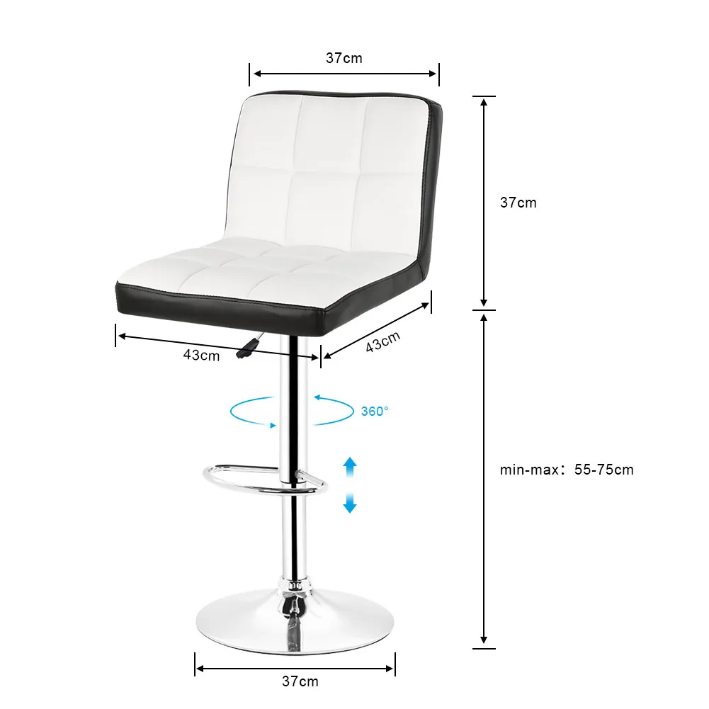 2 шт./компл. барные стулья из мягкой искусственной кожи вертящаяся барная табуретка для коррекции подъема барный стул вращающийся шезлонг де бар мебель для дома HWC