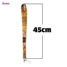 Ransitute Густава Климта живопись ремешок для iPhone 5S 6s 7 plus Мобильный телефон ремни КЛЮЧИ ID USB держатель аксессуары