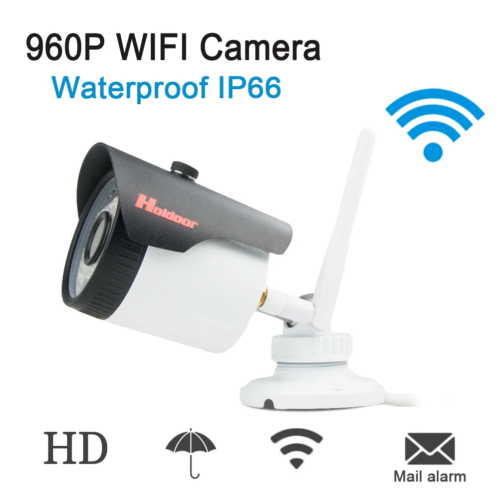 

HD 1.3MP 960P Outdoor IP66 Waterproof Bullet Surveillance Video IP Camera Wireless P2P ONVIF 2.0.4 Wifi 802.11b/g/n IP Camera