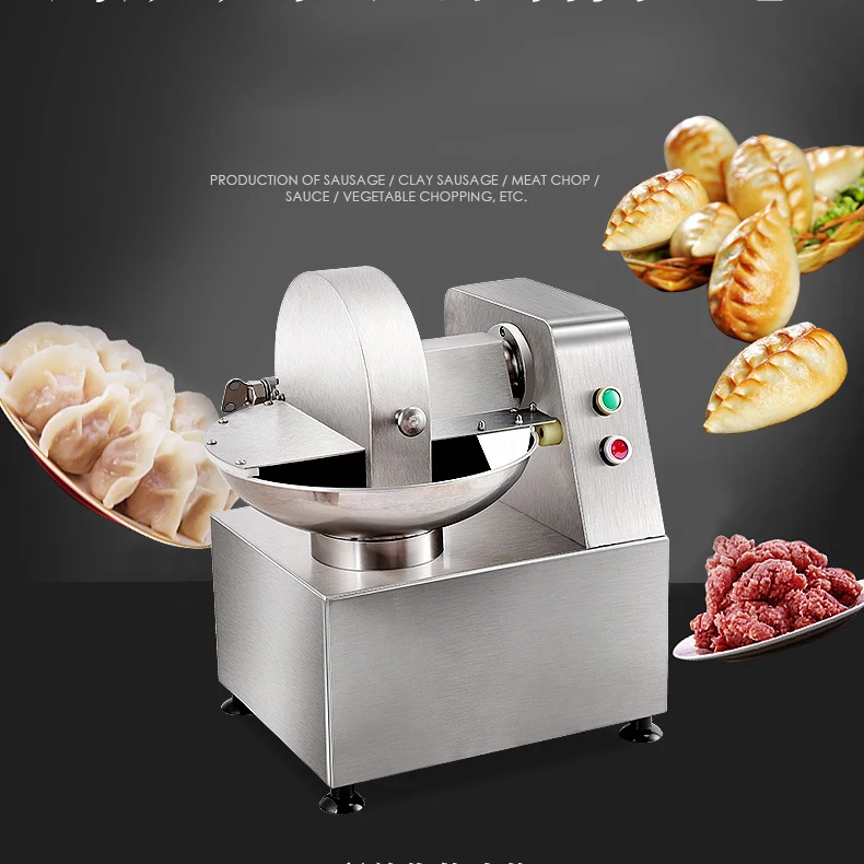 

Commercial 8L Capacity Meat Sausage Meat Cutting Bowl Machine/Electric Meat Vegetable Mixer 120kg/h Multifunction Cutter Grinder