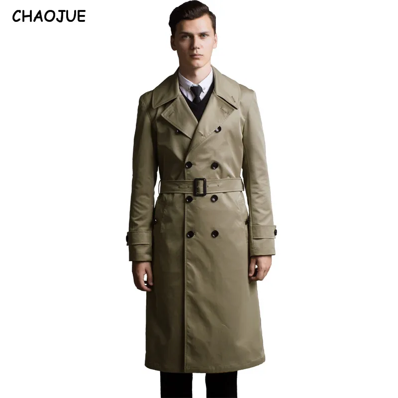 Тренч CHAOJUE удлиненный мужской плащ в английском стиле 2018|trench men|trench coat malecoat trench men |