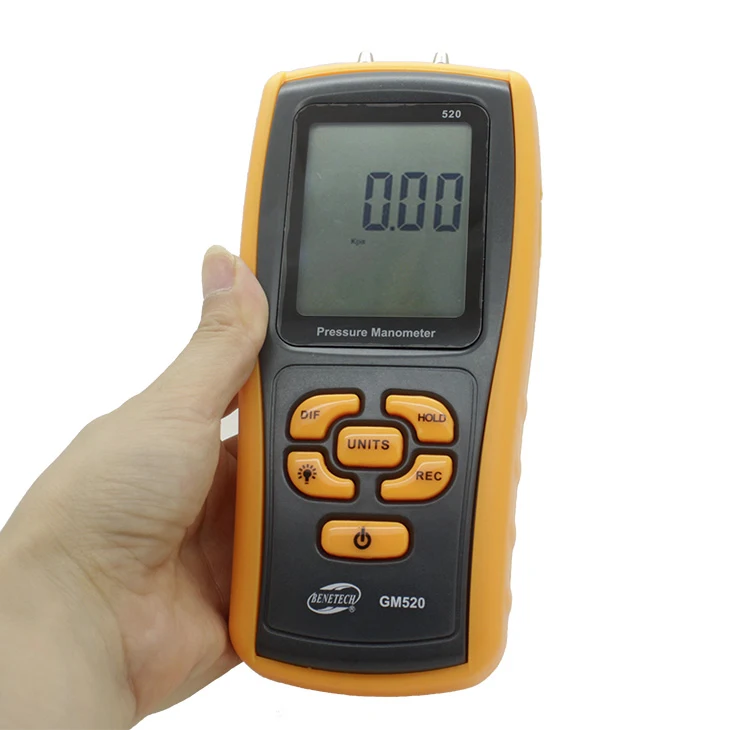 GM520 pressure in a manometer handheld digital manometer