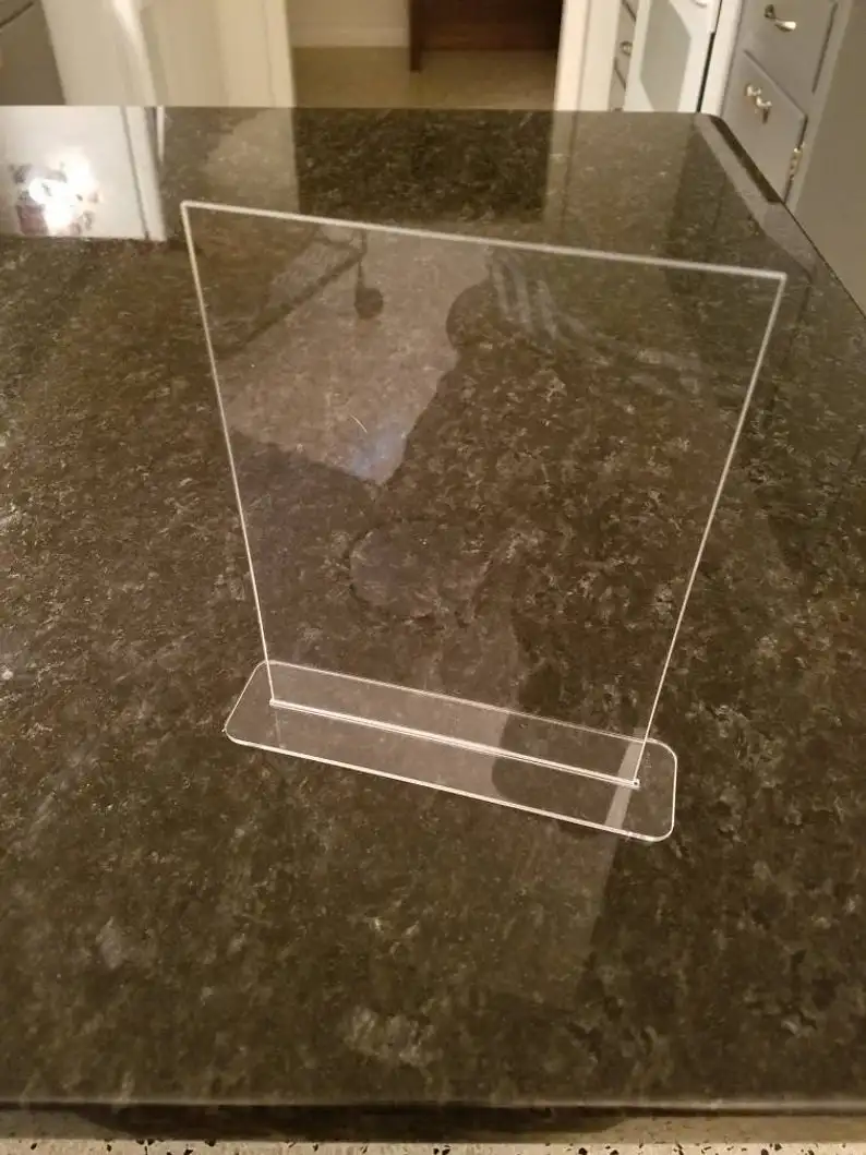 

10 Sets Acrylic Blanks Rectangle with Stand Clear Acrylic Slices Blank Acrylic Wedding Place Cards Table Numbers