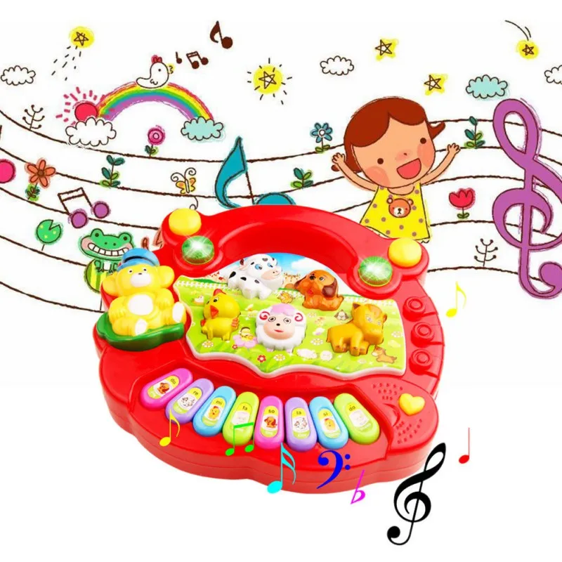 Musical Educational Animal Farm Piano Developmental Music Toy Gift