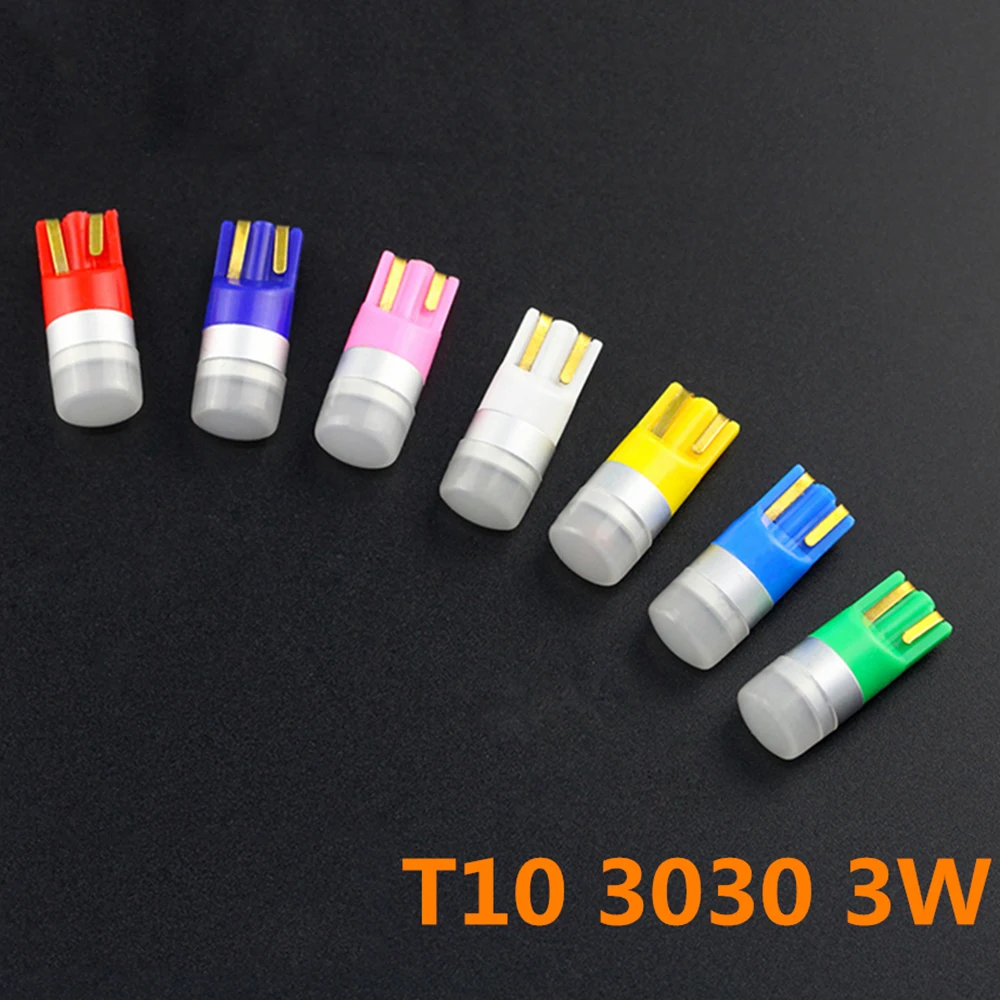 

1pcs Car Light T10 W5W Led Wedge Bulb 3030 1SMD Auto Dome Reading Parking Lights Sidemarker Sidelight Lamp Bulb