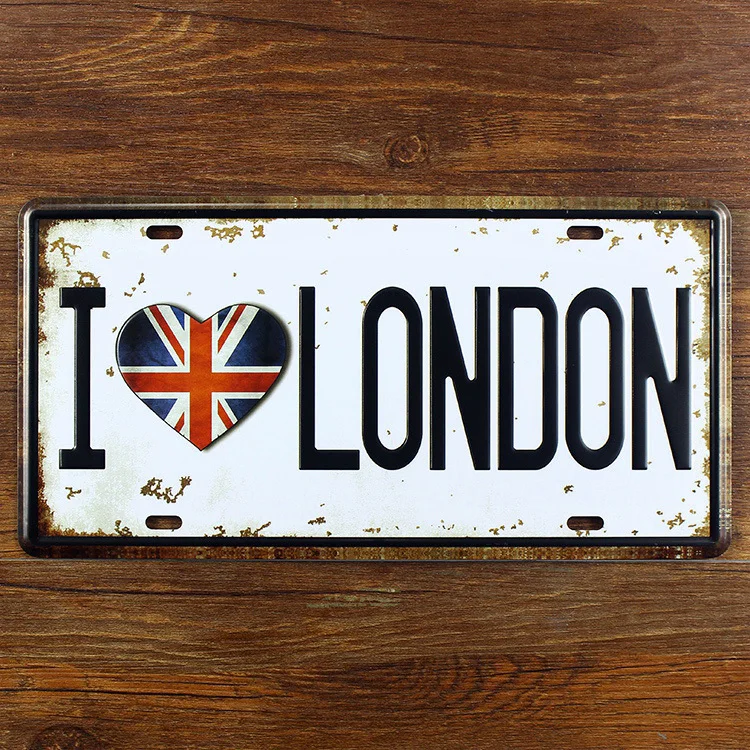 UA CP 00140 Groothandel auto platen "I love london in