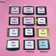 YuXi New Plastic Glass Screen Lens For Gameboy Color Advance For GB GBA SP GBC GBL GBP Lens Protector W/ Adhensive