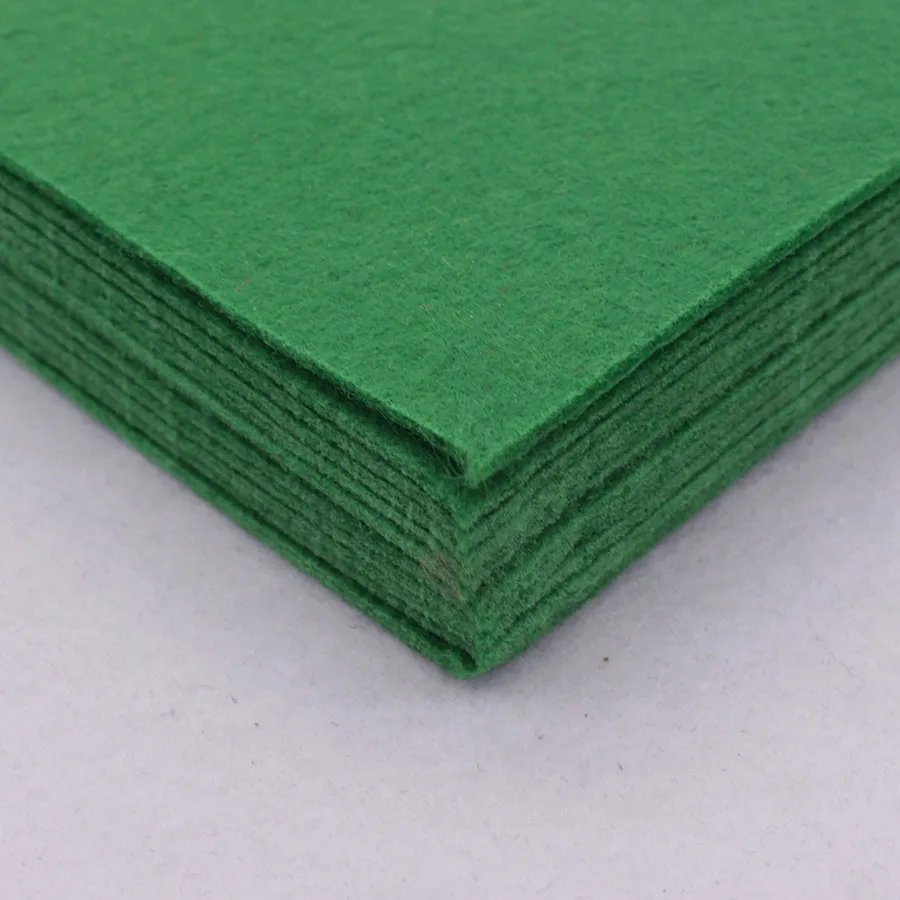 Зеленая фетровая Ткань 2 мм фетровая Полиэстеровая ткань ткани рукоделие игла DIY шитье ручной работы Fieltro Feltro Entretela