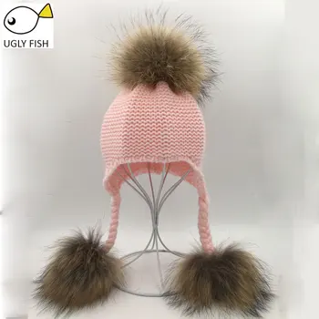 

Winter hats for children winter hats for girls kids knitted hat girl pom pom hat kids girls children