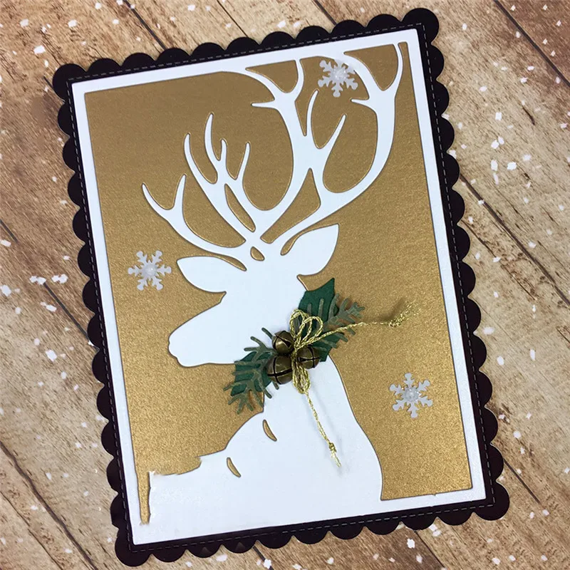 

DiyArts Deer Dies Frame Metal Cutting New 2019 Stencil for Craft Dies Scrapbooking Decorative Card Stencil Animal Metal Dies