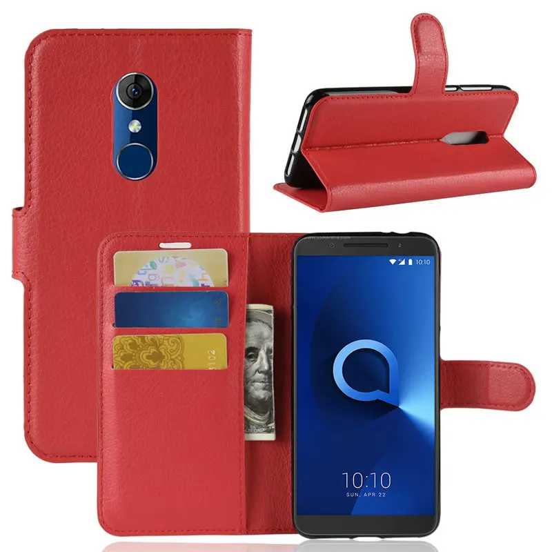 Flip Leather Case cover for alcatel 3 5052 5052D 5052Y for alcatel 3V