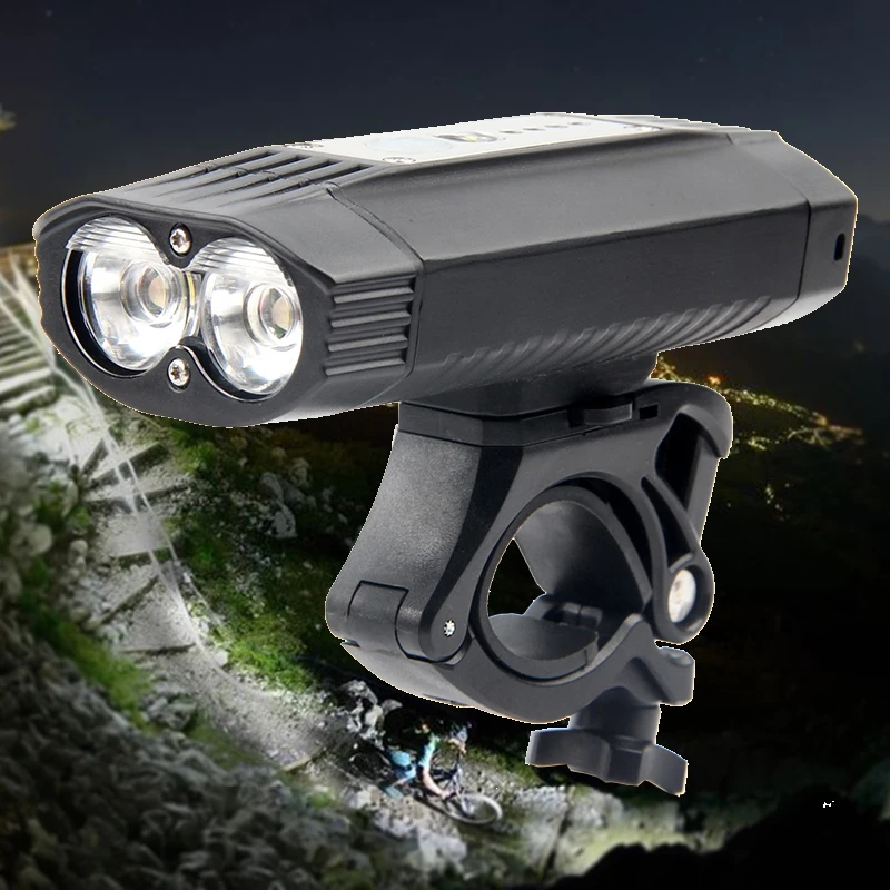 

Bike light phone power bank 2in1 waterproof bicycle light bycicle light led 18650 battery 4000mah 500 lumen phone charge mobile