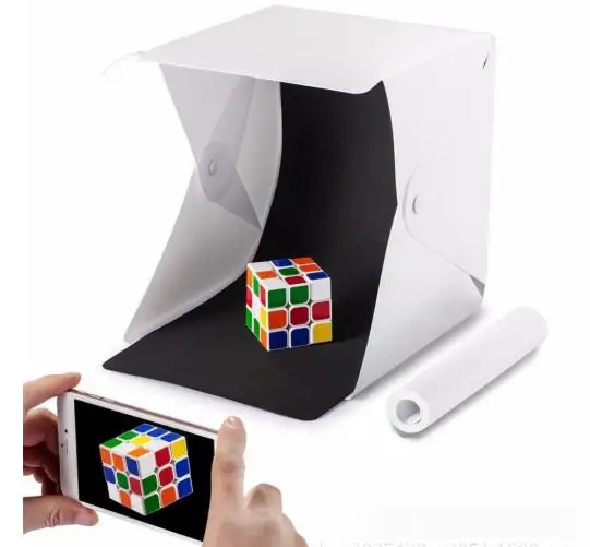 

Light Room Photo Studio 9" Photography Lighting Tent Kit Backdrop For Cube Mini Box