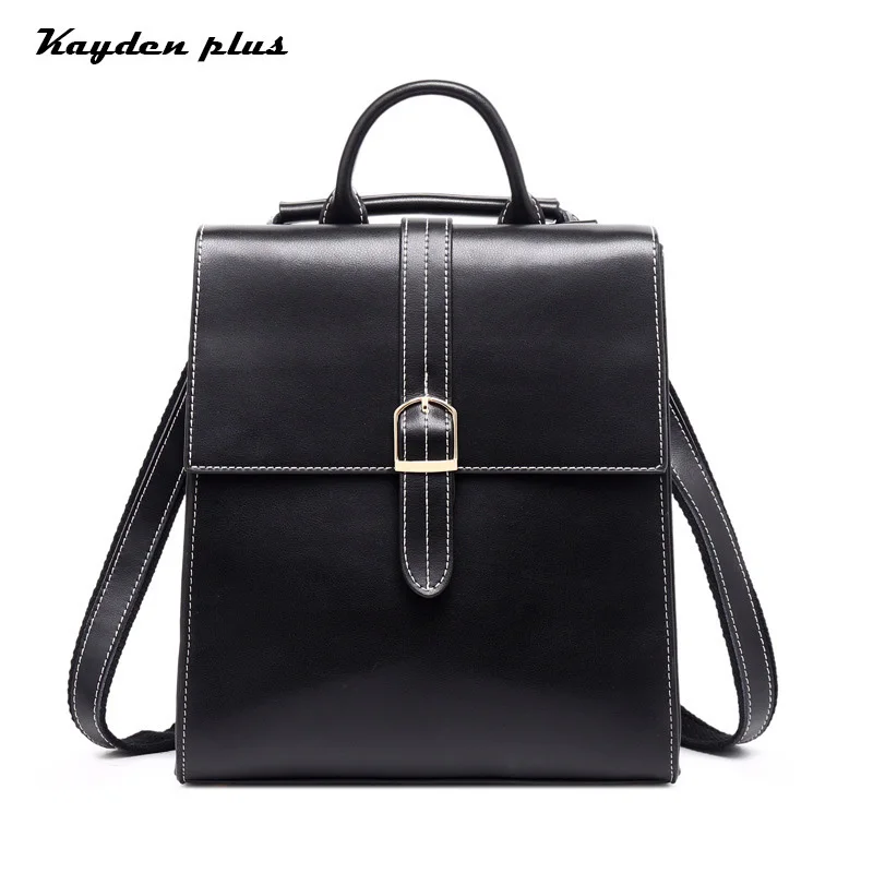 

Women Backpack Cow Leather High Capacity Shoulder Bag For Girls Korean Style High Quality Backpack 2018 New Travel Bag