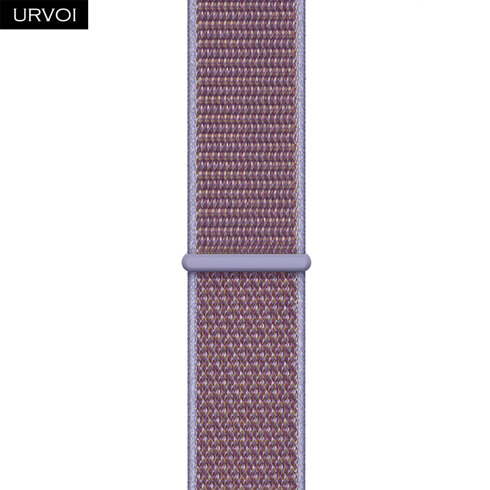 URVOI Спортивная петля для apple watch band series 5 4 3 2 1 светоотражающий ремешок для iwatch двухслойный дышащий тканый нейлон осень - Цвет ремешка: Lilac