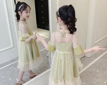 

New Kids'Korean Princess's skirt , Kids' Suit, Summer vest and Two-piece Trend