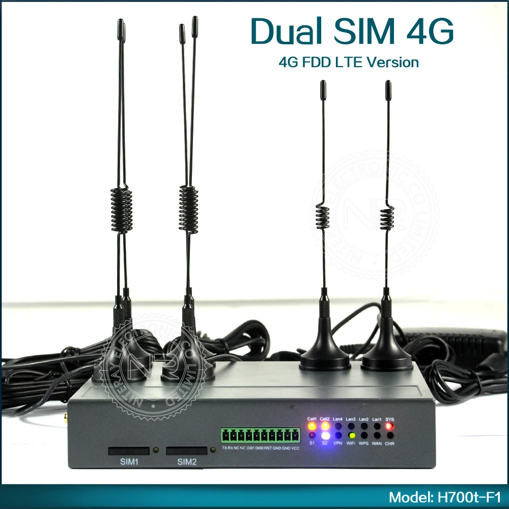 Dual SIM промышленный 4G FDD LTE WiFi беспроводной маршрутизатор 100 Мбит/с Разблокировка точка доступа для M2M приложения Поддержка gps(модель: H700t-F1