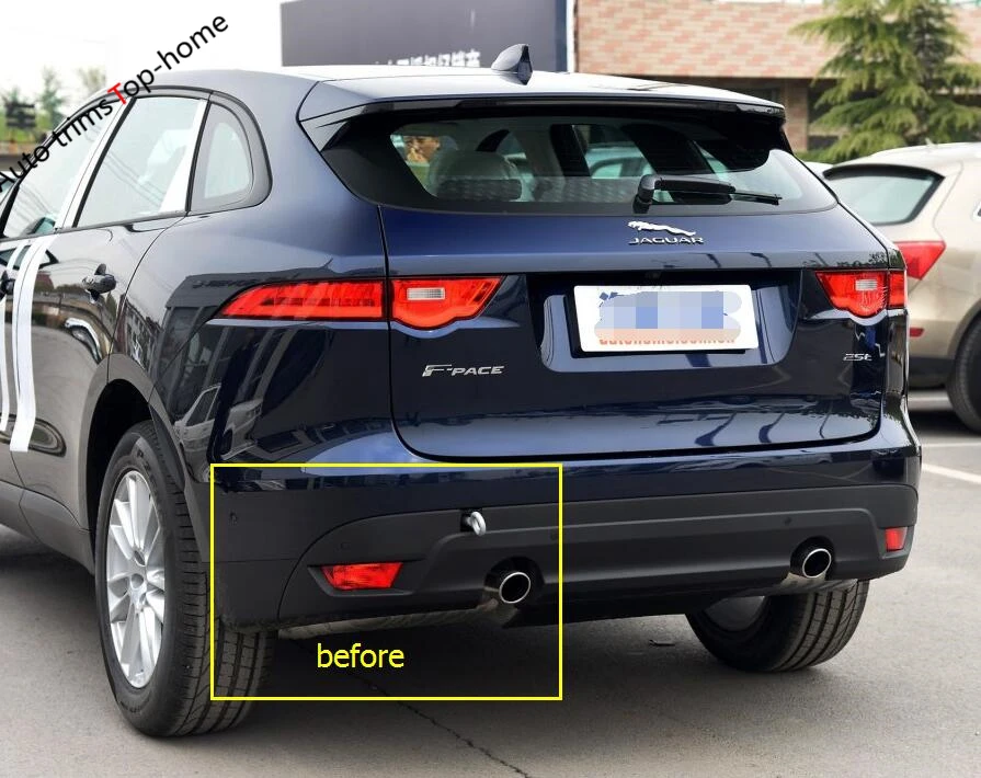 Yimaautotrims матовый внешний вид подходит для Jaguar F Pace 2017 2018 2019 2020 задний бампер задние