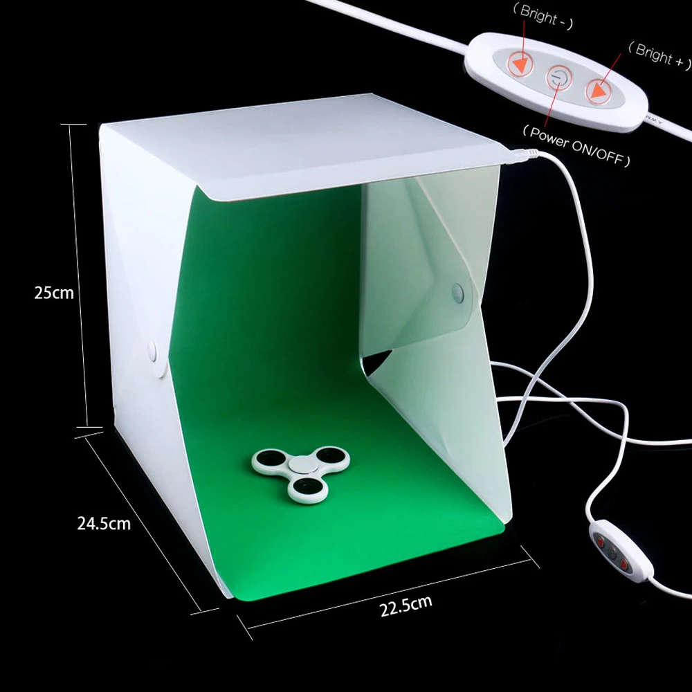 Мини портативный складной затемнение светодиодный Фотостудия софтбокс световой тент лайтбокс+ фоны для смартфона камеры DSLR фото