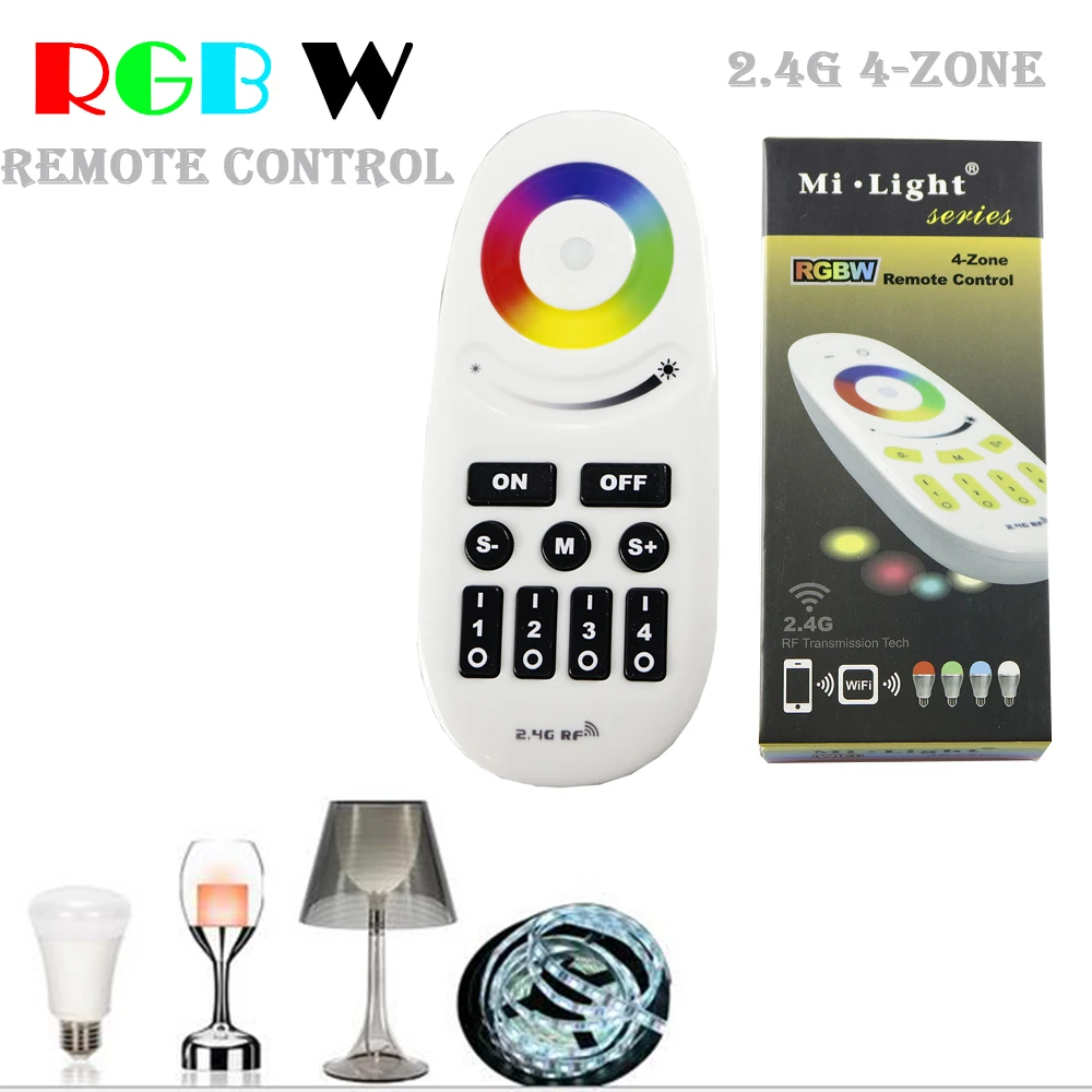 RGBW Беспроводной 2 4G 4 зоны Touchtone пульт дистанционного управления для светодиодной