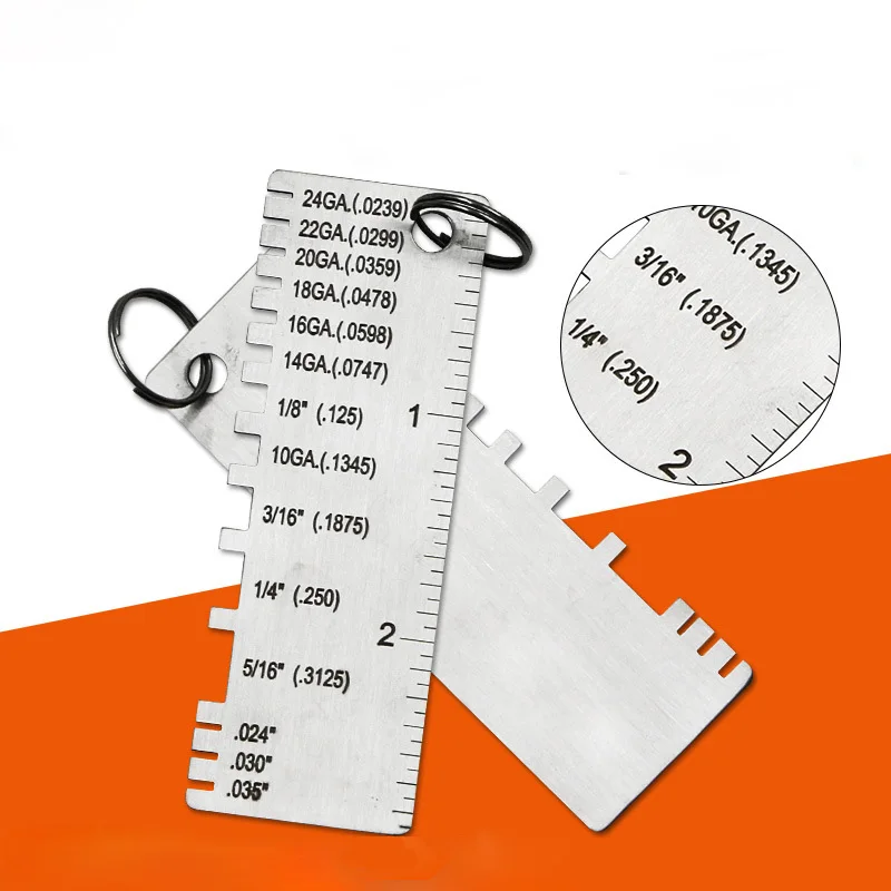 

Metal Sheet Thickness Gauge Welding Gage Soldering Inspection Tools Stainless Steel Portable Welder Ruler Wire Gauge