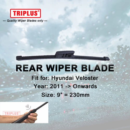 Rear Wiper Blade for Hyundai Veloster (2011 Onwards) 1pc 9",Car Rear