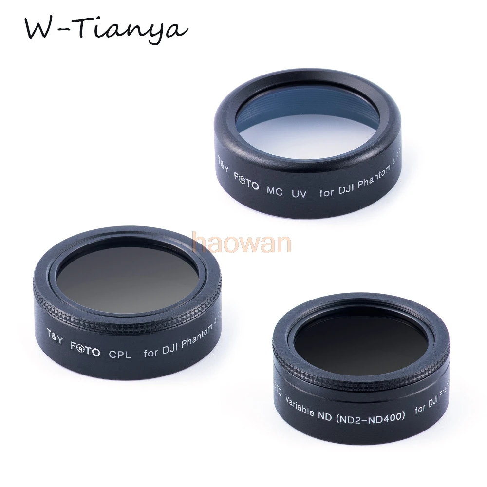 wtianya cpl mcuv ND2 ND400 Lens Filter Protector for DJI phantom 4 pro advance camera
