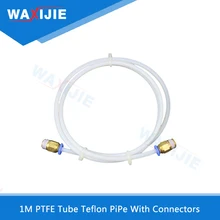 5Pcs/Lot 1Meter Teflon PTFE Tube With Connectors For V5 V6 J-head 1.75mm 3.0mm Filament Bowden Long Extruder Part DIY 3D Printer 5Pcs/Lot 1Meter Teflon PTFE Tube With Connectors For V5 V6 J-head 1.75mm 3.0mm Filament Bowden Long Extruder Part DIY 3D Printer