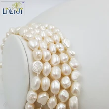 LII Ji 10-11 мм натуральный Freedorm форма пресноводные жемчужные бусины 6 цветов можно выбрать для DIY спейсеры для украшений Бусины Strand 39 см