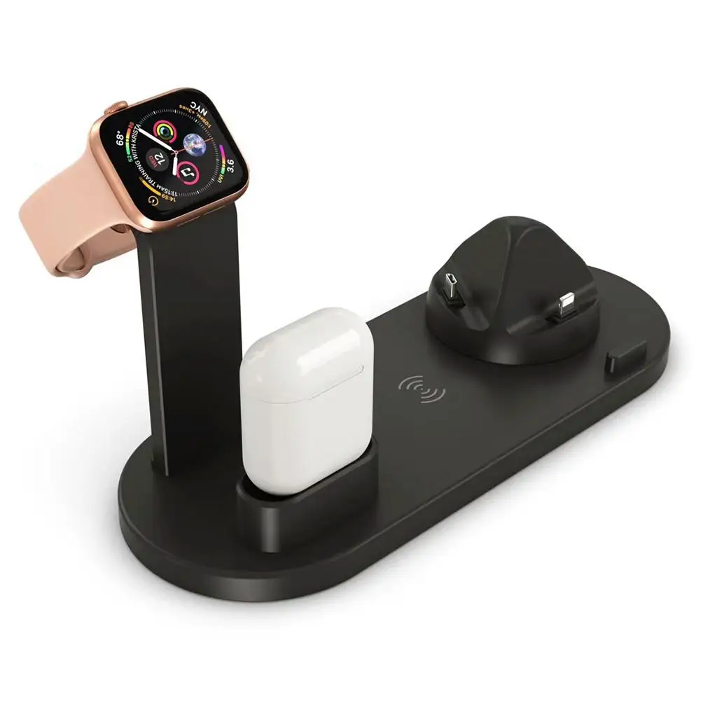 

New Arrival 10W 3 in 1 Micro USB Type-C Fast Wireless Charger Dock for iPhone iWatch Airpods