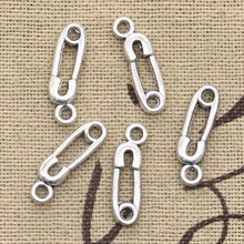 50 pçs encantos pino 19x6mm artesanal artesanato pingente que faz o ajuste, vintage tibetano bronze prata cor, diy para pulseira colar