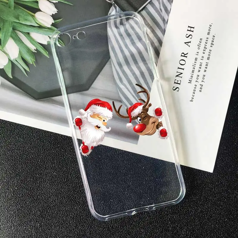 Рождественский подарок на год чехол для телефона с изображением оленя снега для Huawei P20 pro mate 20 10 lite honor 10 P8 P9 P10 P30 P20 Lite ТПУ силиконовый чехол - Цвет: TPU D1415