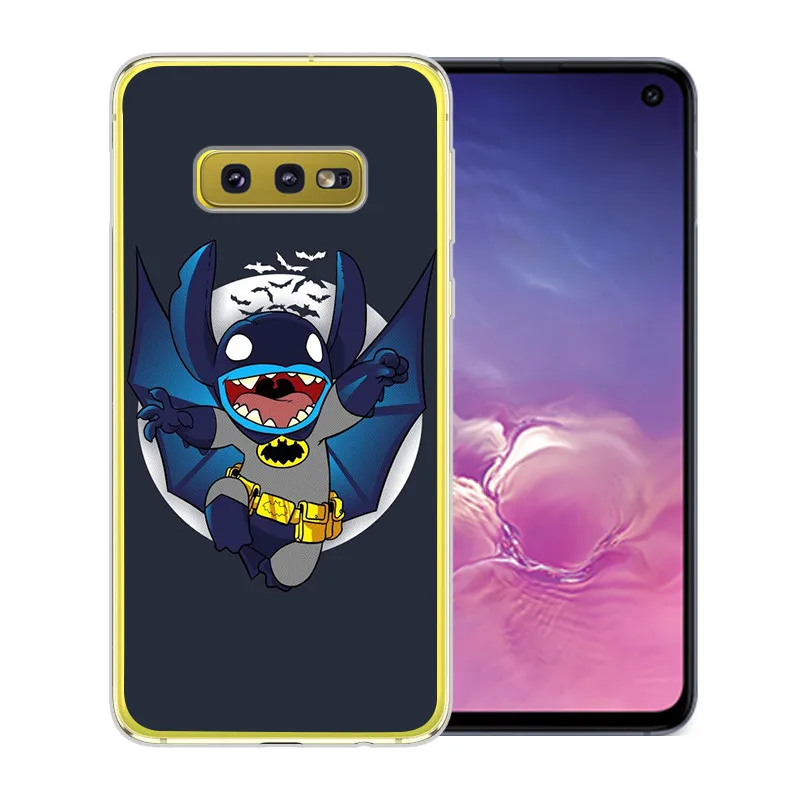 Мультипликационный Ститч marvel для samsung Galaxy S6 S7 Edge S8 S9 S10 Plus Lite Note 8 9 чехол для телефона мягкий чехол Coque Etui Funda Capinha