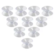 10pcs 30mm Double Sided Suction Cups Sucker Pads for Glass Plastic(Transparent