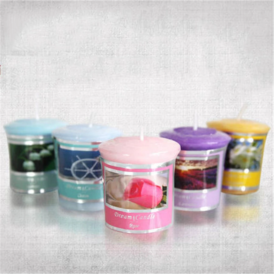 Glass Candles Stick Romantic Bougies Mariage Velas Wax Pillar Candle