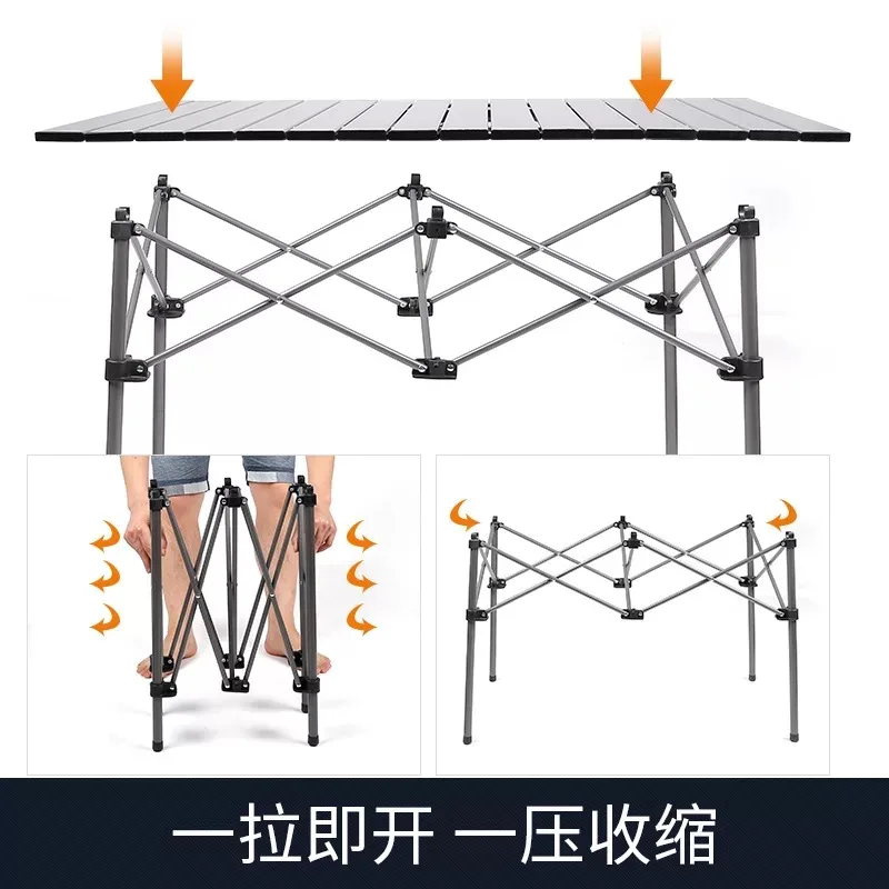 Алюминиевый стол с железной трубкой, ткань Оксфорд, открытый складной переносной стол для пикника, набор из 7 предметов, для дикого вождения, для отдыха, стол и стул