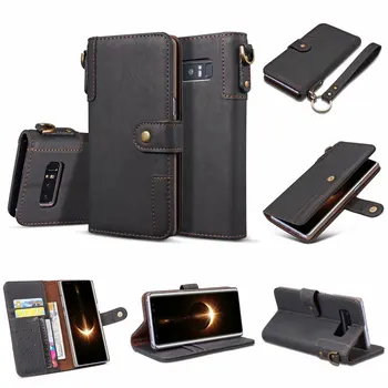 

Leather Case For Samsung Galaxy S10 Case Retro Classical Cowhide Protective Wallet Flip Cover For Samsung S10e Cases Stand Capa