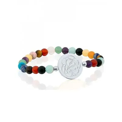 

Fashion Newest 2 style Rose Gold/Silver stainless Hollow Flower Charms Women colorful beaded Bracelet Pulsera mujer