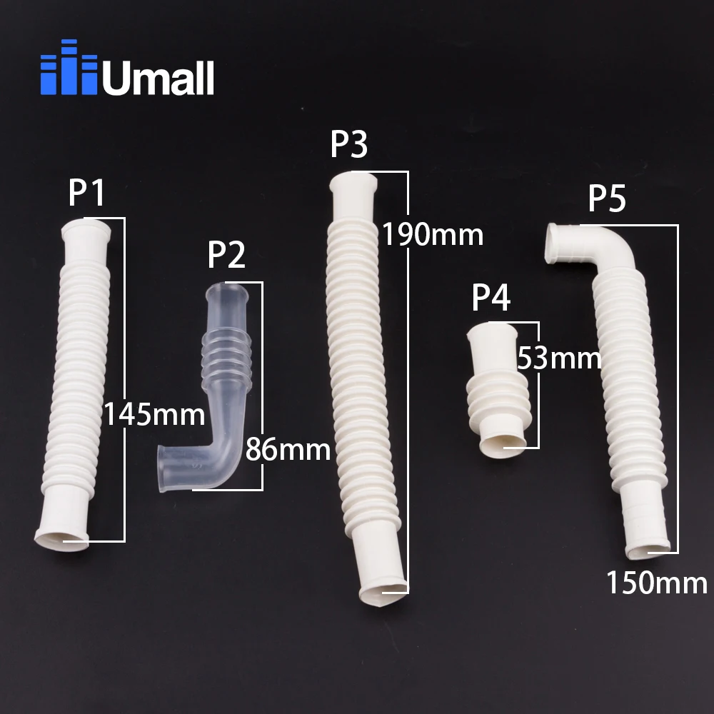 Full set washing machine inlet valve water filter drain discharge hose inner 15mm plastic nipple