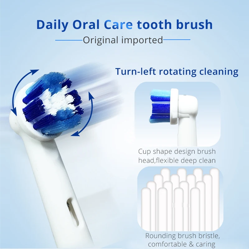 전동 칫솔 OralB Vitality D12 충전식 자동 타이머 칫솔 정밀 클린 3D 흰색 교체 브러시 헤드